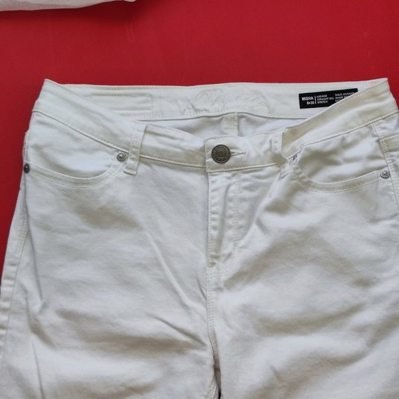 Buffalo David Bitton Misha mid rise straight leg jeans white women's size 6x30 - Picture 2 of 9